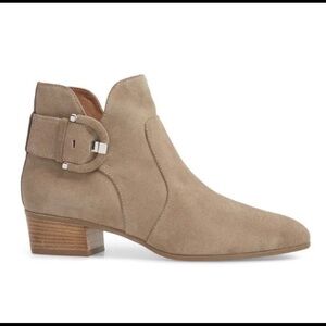 Aquatalia Suede Tan Buckle Ankle Women’s Boots Size 5